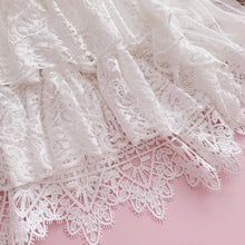 Load image into Gallery viewer, ‘Clair de Lune’ Rococo Style Lace Gown One-piece + Bonnet Set