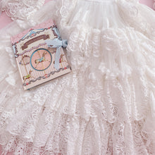 Load image into Gallery viewer, ‘Clair de Lune’ Rococo Style Lace Gown One-piece + Bonnet Set