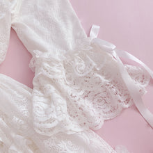 Load image into Gallery viewer, ‘Clair de Lune’ Rococo Style Lace Gown One-piece + Bonnet Set