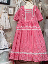 Load image into Gallery viewer, [Le Beau Temps Pre-order] Loire Valley Red Checks Cotton One-piece
