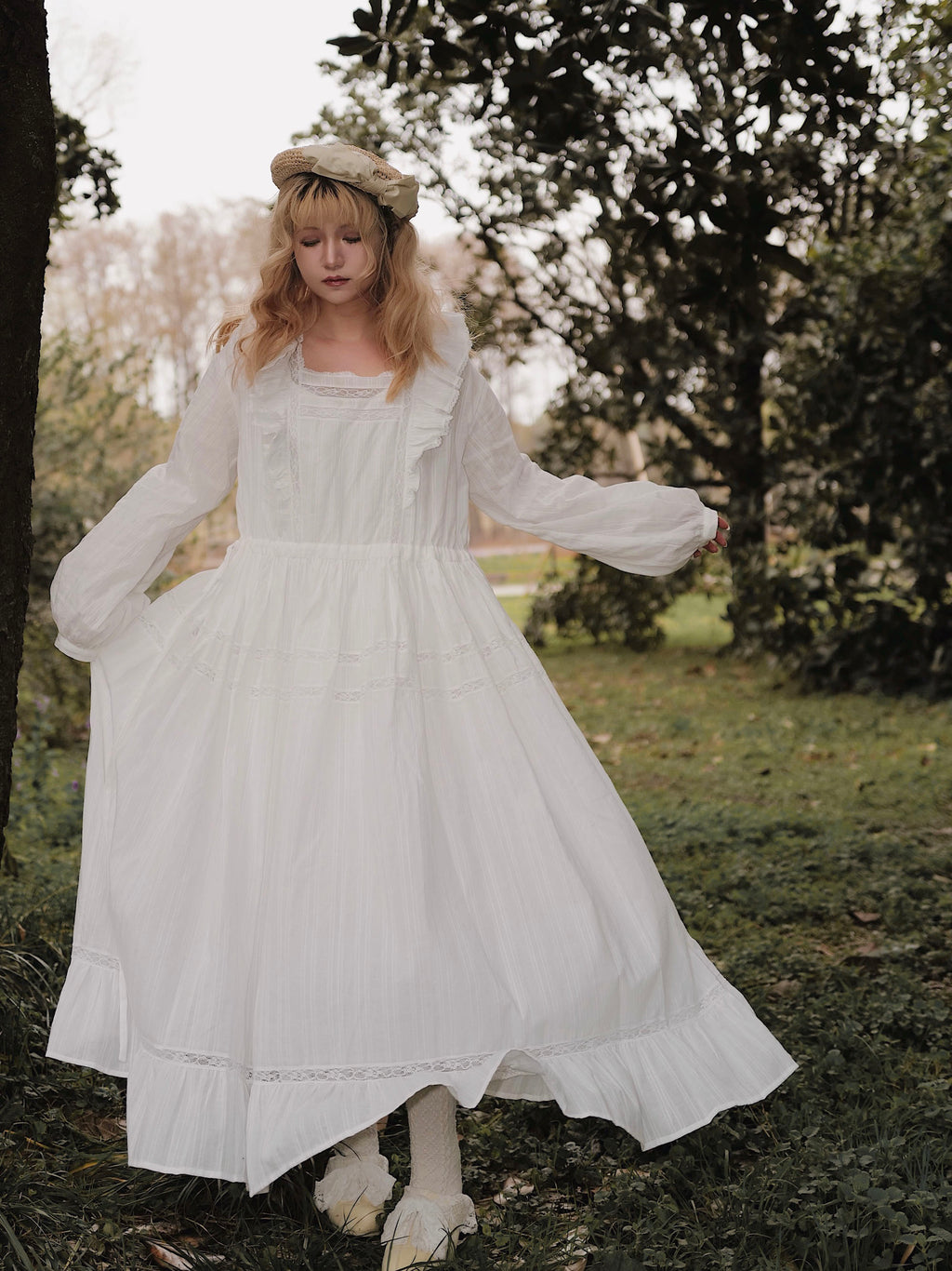 Loire Valley Off-white Cotton One-piece