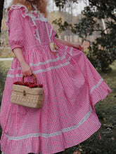 Load image into Gallery viewer, [Le Beau Temps Pre-order] Loire Valley Red Checks Cotton One-piece
