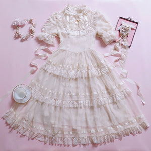 [In stock] 'Cream Beige Dream' Dreamy Lace One-piece