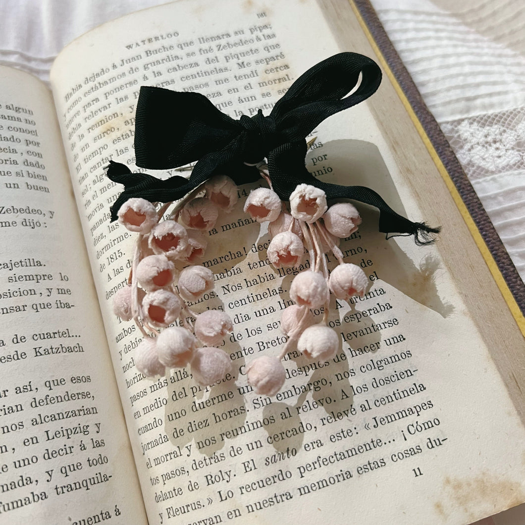 [Pre-order] Millinery Flowers Handmade Lily of the Vally Ribbon Brooch