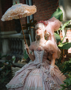 [Fée Suu Pre-order] 'ROSE ANGEL' Handmade Detachable Antique-style Ombrelle