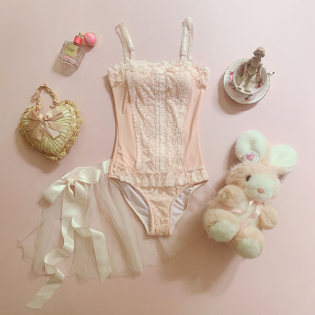 [In Stock] 'Pink Bubble Dream' Vintage-inspired Swimsuit Set