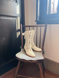 [Kitten's Ankles Pre-order] Une Nuit Blanche Edwardian Era Antique-style Boots [Limited Edition]