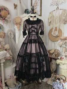 'For Valentine V' Dark Rococo-inspired Tulle Dress